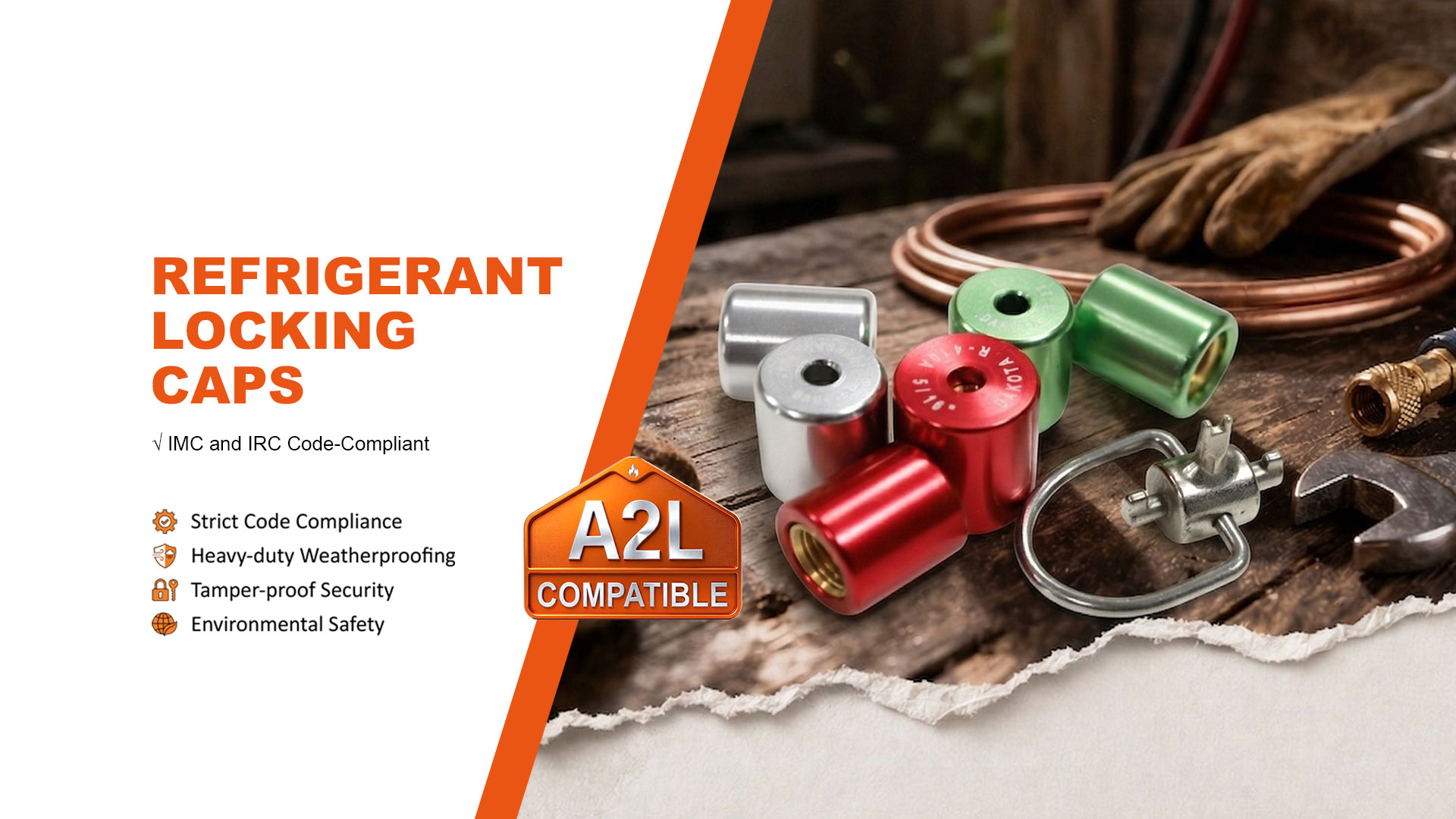 REFRIGERANT LOCKING CAPS