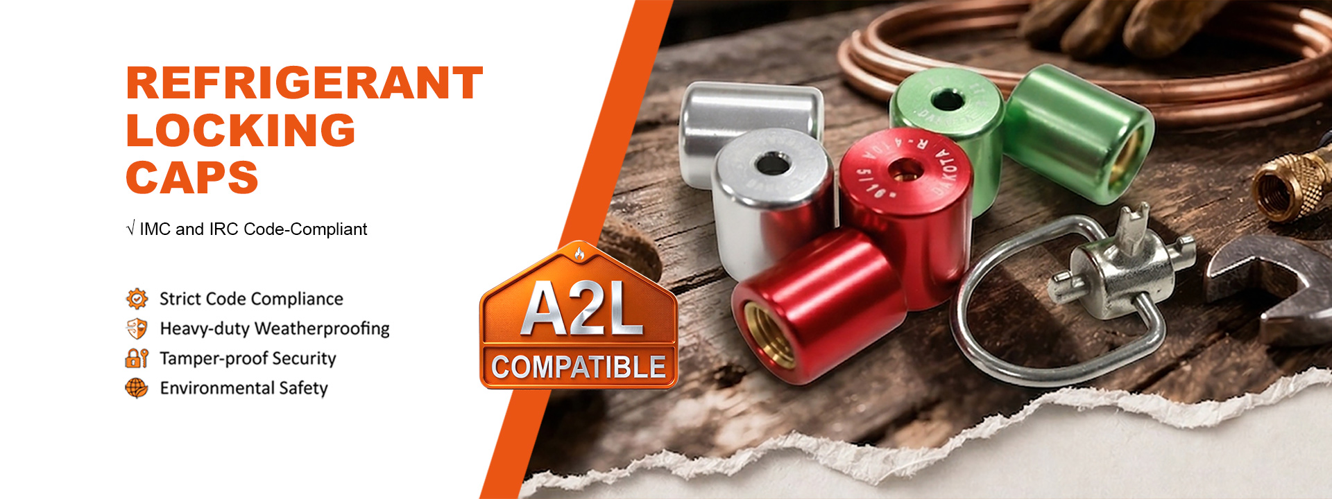 REFRIGERANT LOCKING CAPS