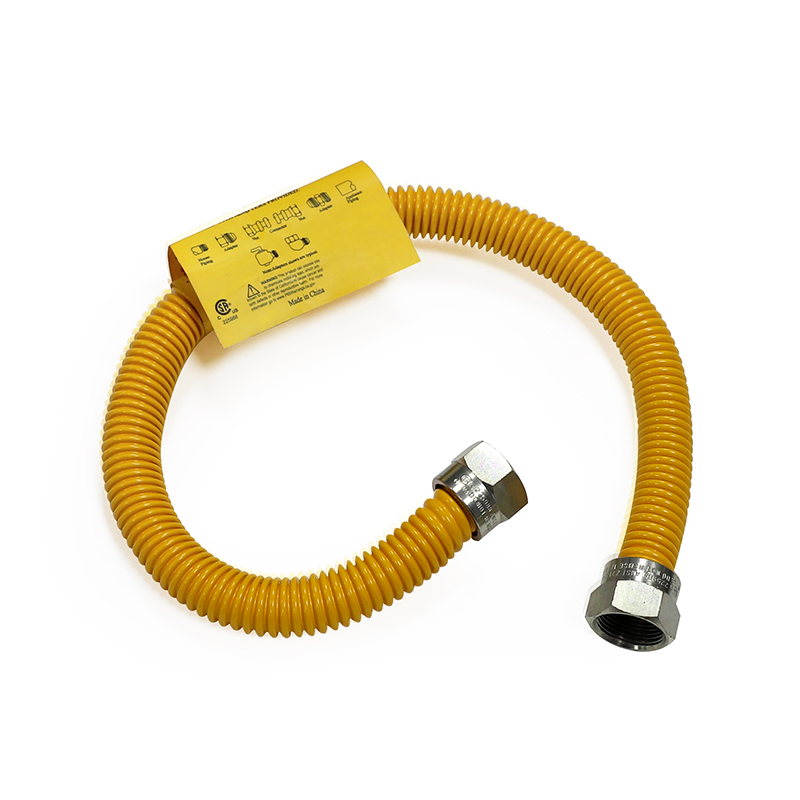 YELLOW COATED GAS CONNECTORS