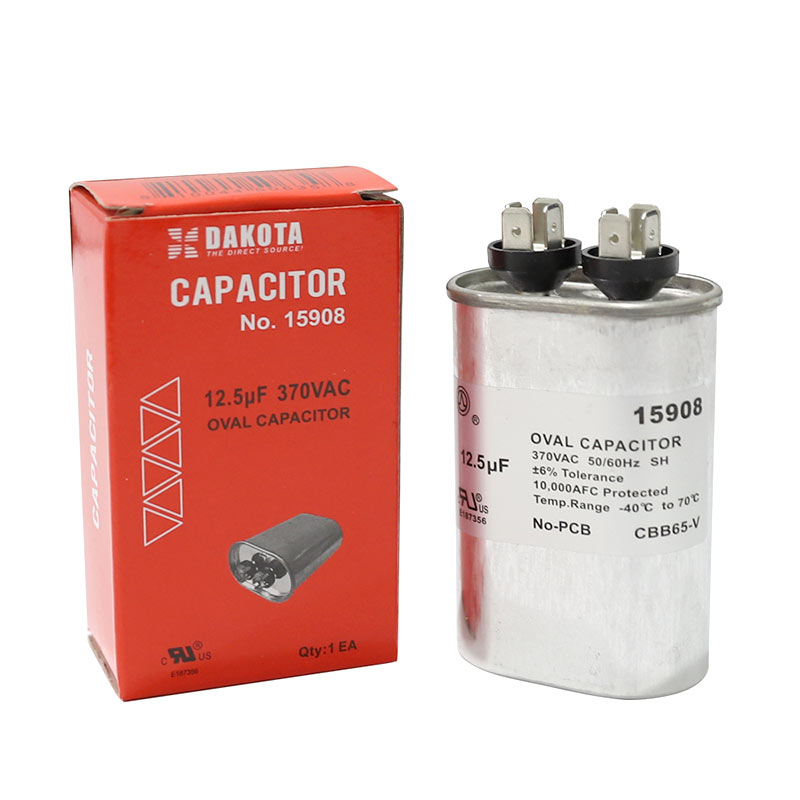 370VAC  SINGLE CAPACITANCE RUN CAPACITORS, OVAL METAL CAN