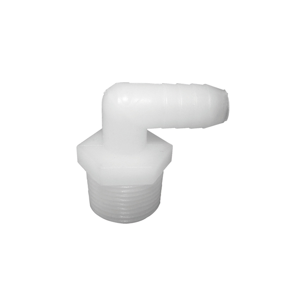 NYLON ELBOW: MALE PIPE THREAD X BARB