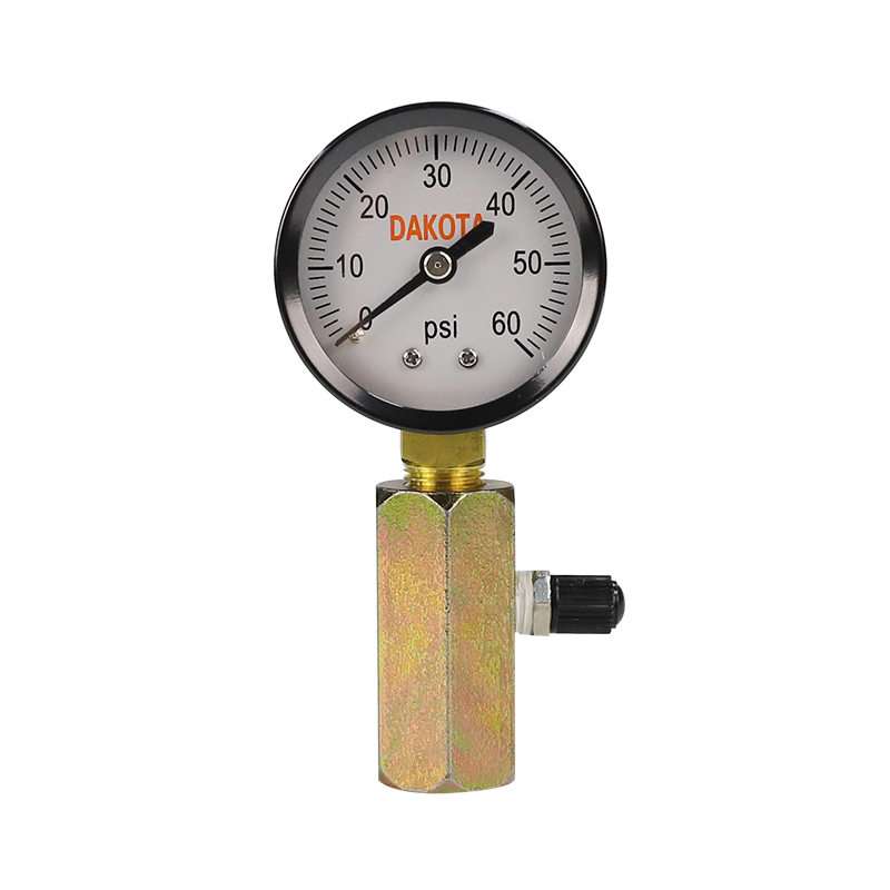 GAS LINE TEST GAUGES VERTICAL HEX BODY